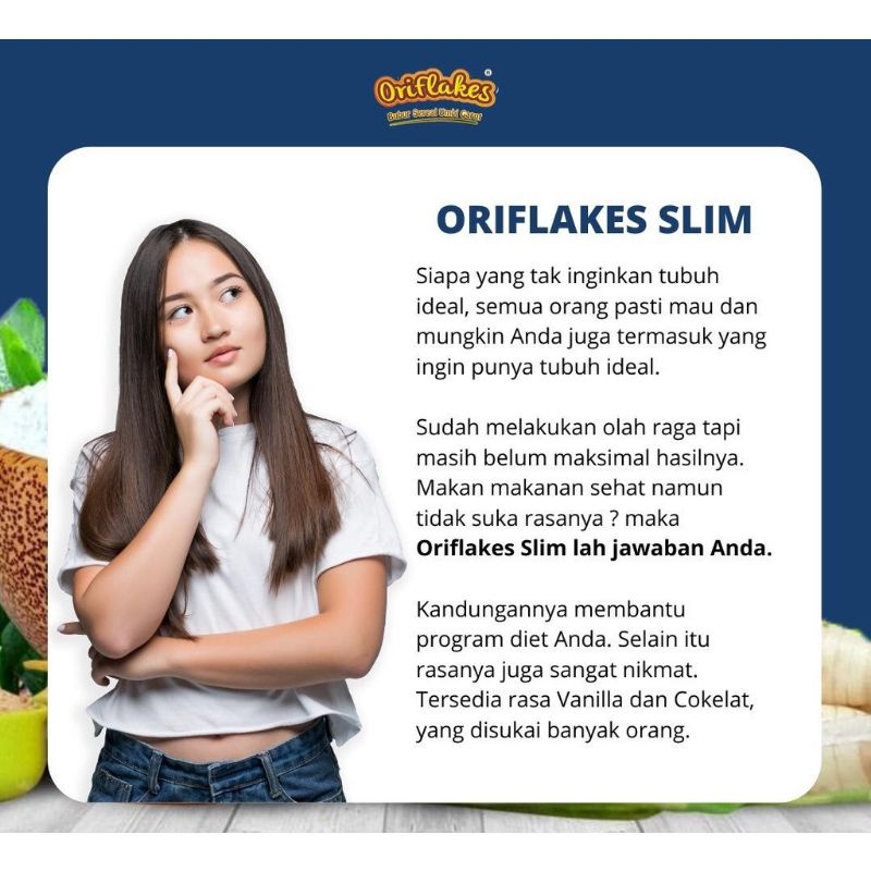 Oriflakes Slimmy Sereal Umbi Garut 350 gram /Sereal Diet