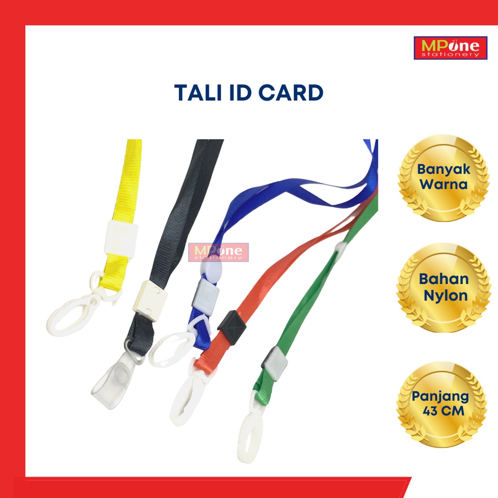 

(1 PCS) Tali ID Card / Tali Lanyard Warna Warni / Gantungan ID Card