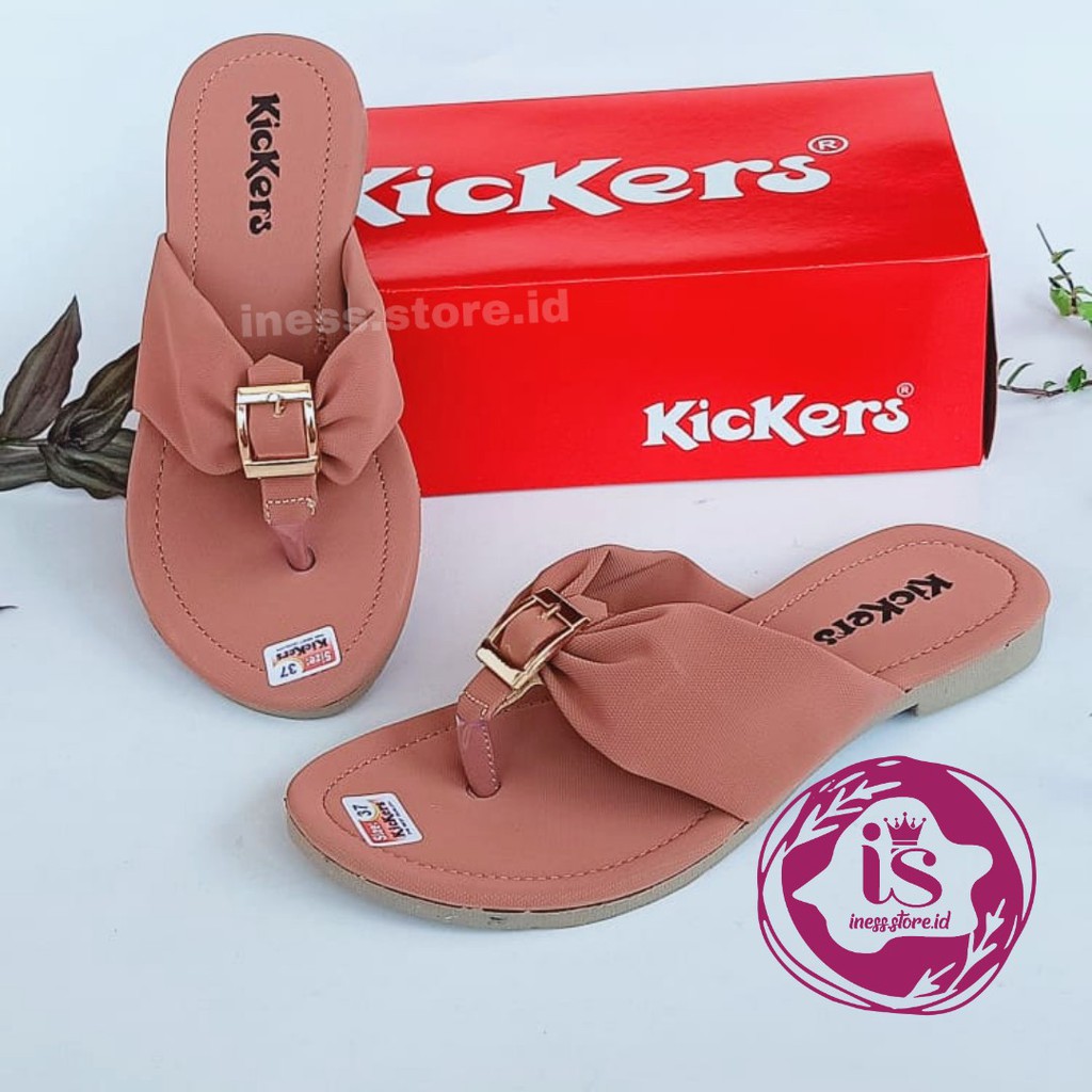 SANDAL WANITA KICKERS SANTAI TERLARIS MODEL JEPIT KODE JPT-334 MURAH GROSIR