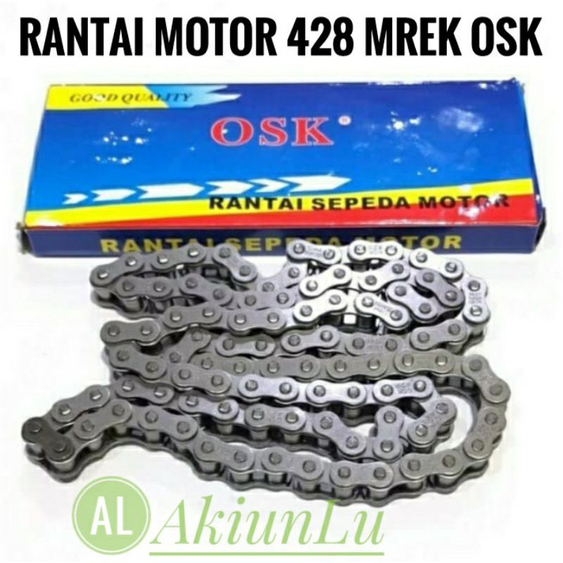 (BAYAR DI TEMPAT)√ RANTAI STANDAR MOTOR 428 HITAM MREK OSK