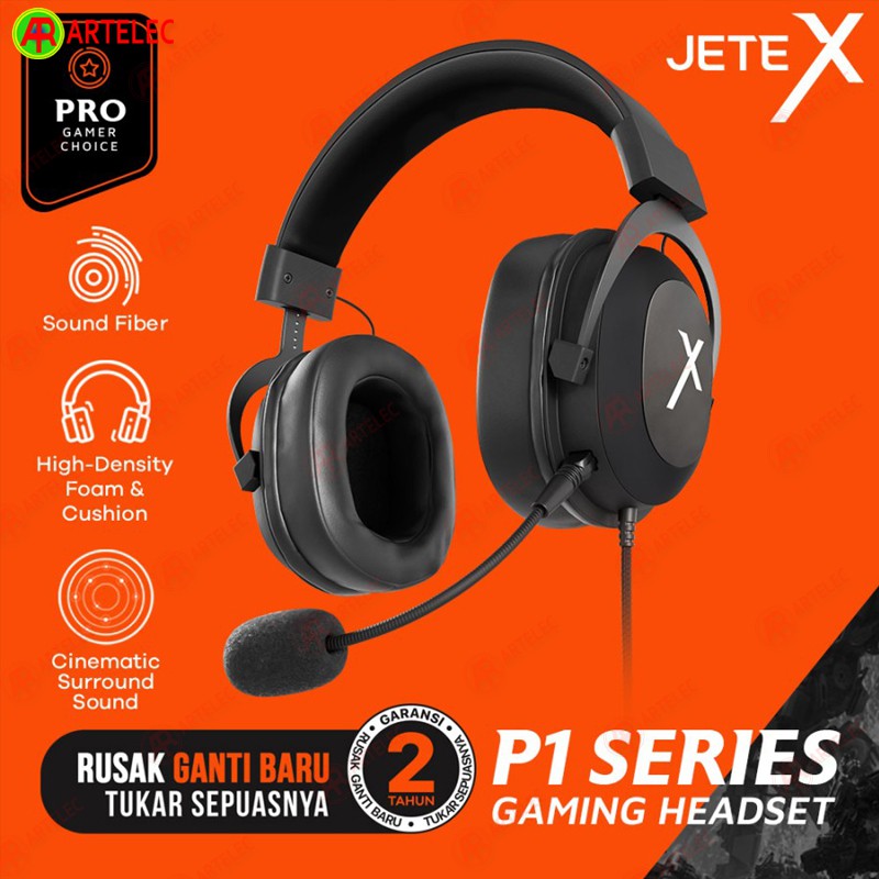Headset Gaming JeteX P1 Pro Series Dynamic Sound & Detachable Microphone