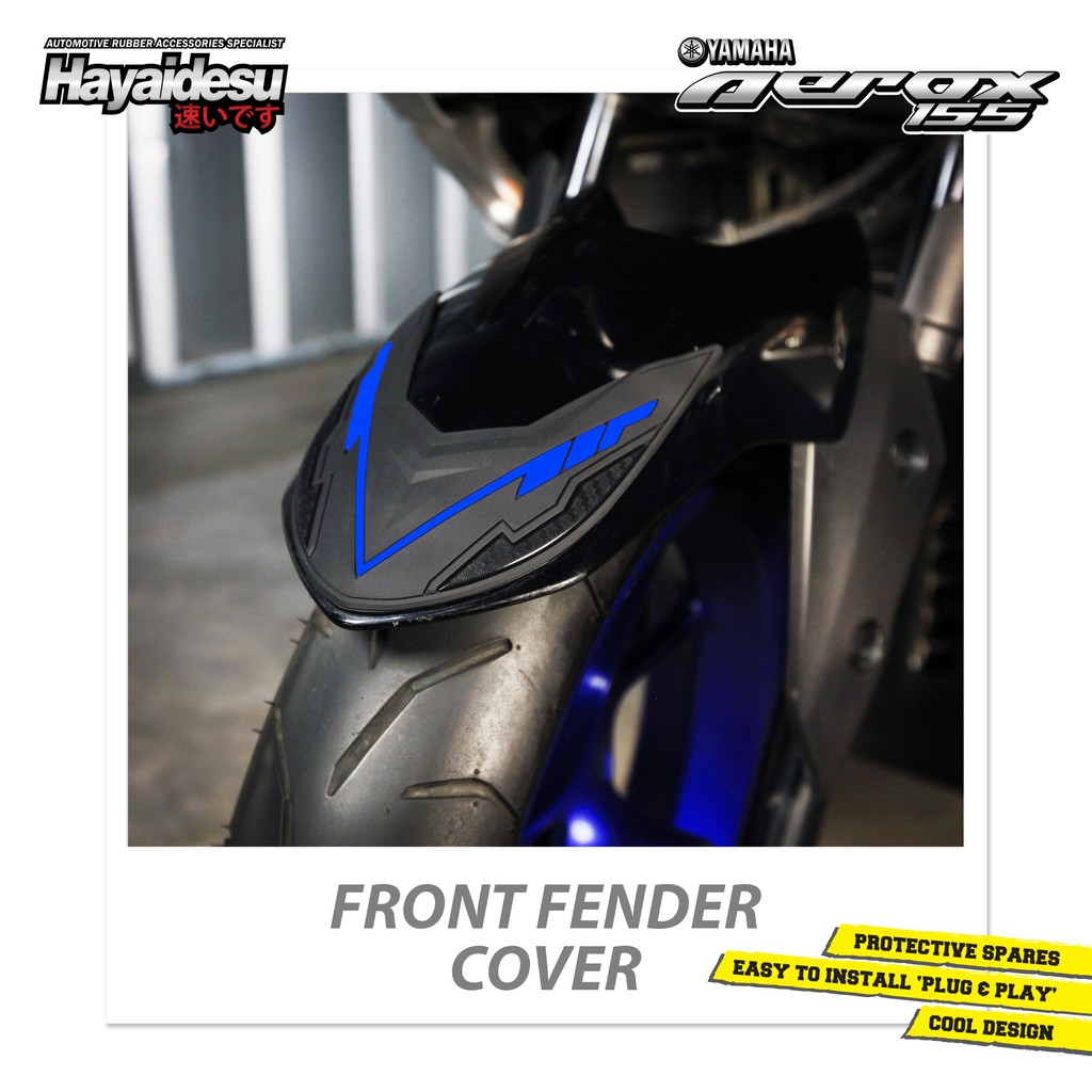 

Hayaidesu Front Fender Protector Cover Yamaha Aerox Aksesoris Decal Variasi Carbon Pelindung Spakbor