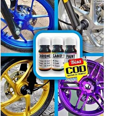 Dijamin Miring harga.. Cairan pewarna logam anti luntur permanen terlaris NEW CANDY CHROME PEWARNA L