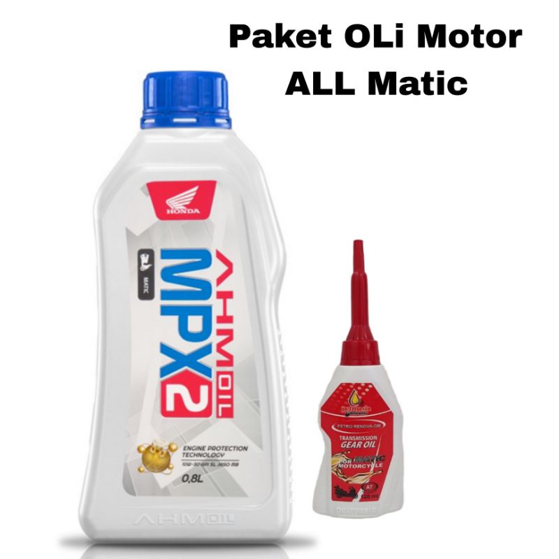 PAKET OLI MOTOR MATIC AHM MPX2 PLUS OLI GARDAN Petroasia 120ml ORIGINAL