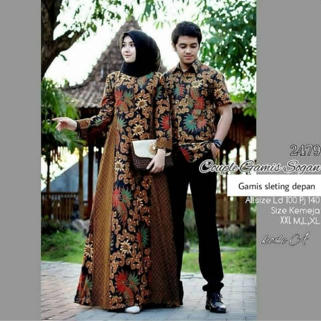 COUPLE GAMIS SOGAN LAWASAN BATIK COUPLE MAURA STANZA