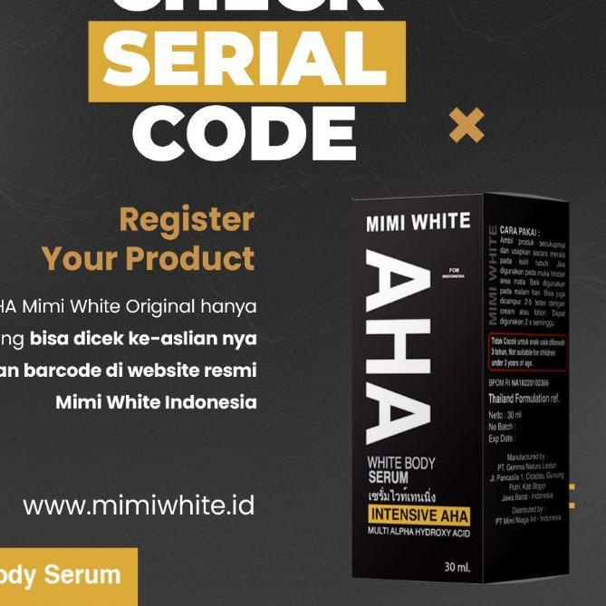 ❤[PROMO ⚡ALE]❤Termurah_ Mimi white Aha Ori Thailand / White Body Serum Mimi White AHA/ AHA BOOSTER P