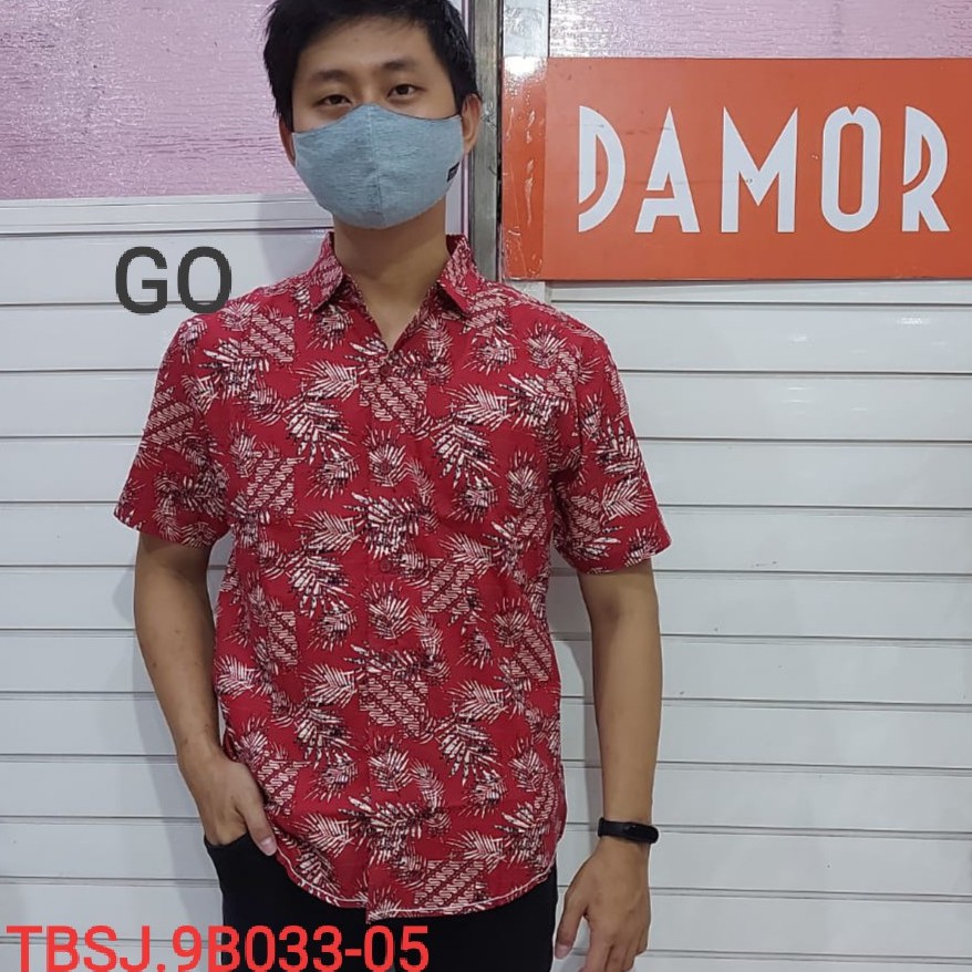 gof DAMOR (CRESSIDA) KEMEJA BATIK LENGAN PENDEK PRIA SLIMFIT Baju Batik cowok