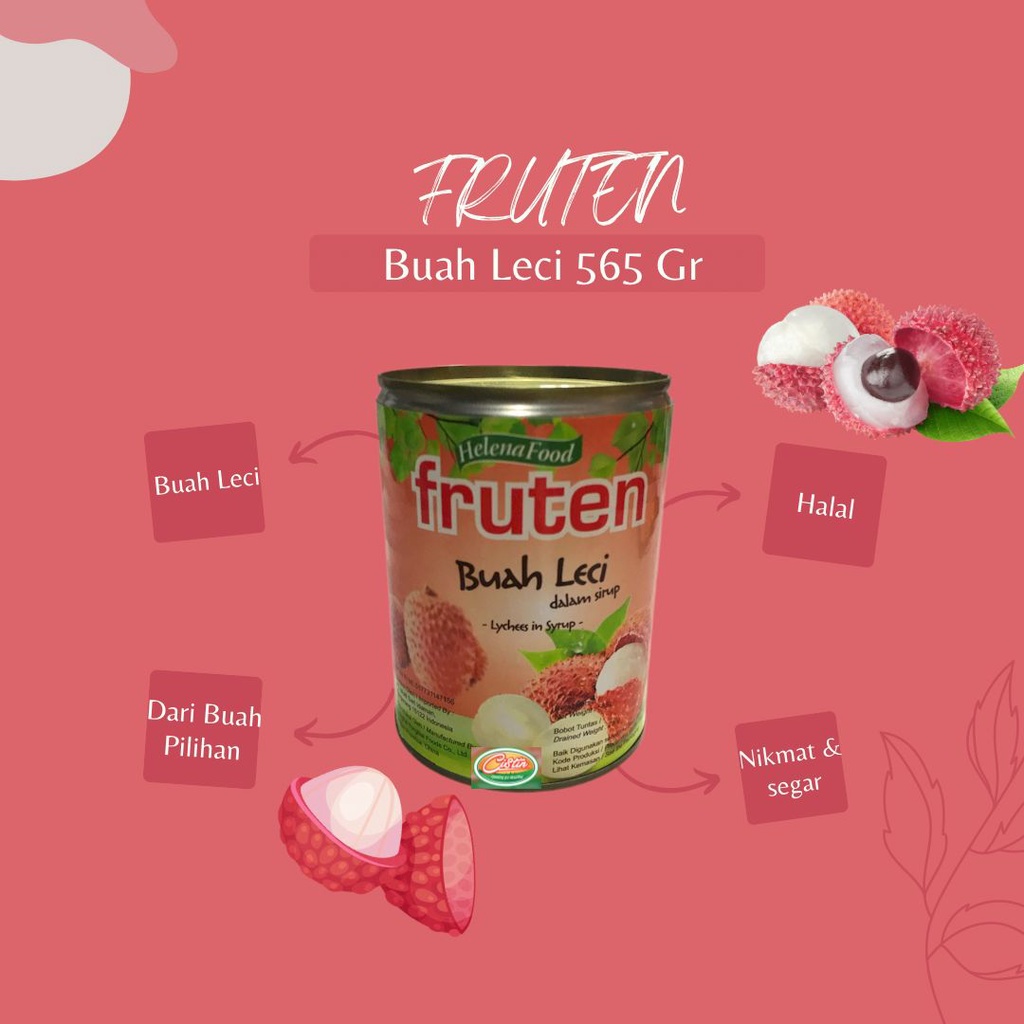 FRUTEN BUAH LECI KALENG 565G
