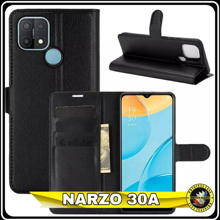 Case Realme Narzo 30A FlipCase Narzo 30 A Dompet kulit Premium Cover