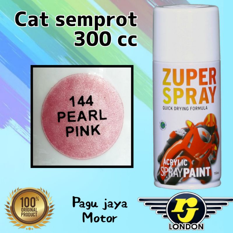 cat semprot pearl pink mutiara 300cc zuper spray pilok pilox pylox pyloc spray paint produk dari rj london ukuran besar awet tahan lama anti air