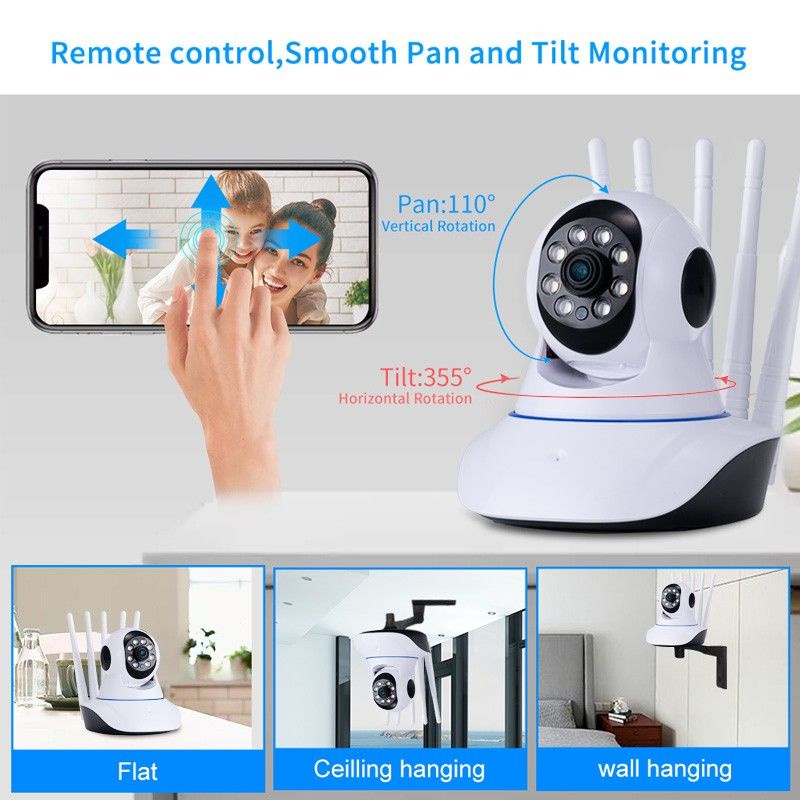 IP Camera Yoosee 5.0MP Camera WiFi 5 Antena Wireless 1080P Security Home Night Vision