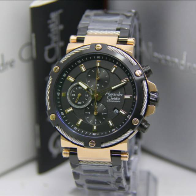 ALEXANDRE CHRISTIE 6561 PRIA ORIGINAL AC6561 AC 6561 JAM TANGAN COWOK
