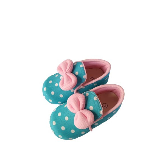 AMH BABY SHOES POLKADOT SLIP ON ANAK PEREMPUAN 0-12 BLN