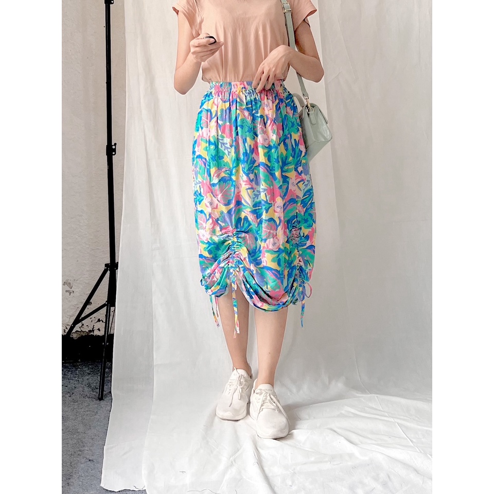 Zelonica Tropical Rok Serut4 Bahan Katun