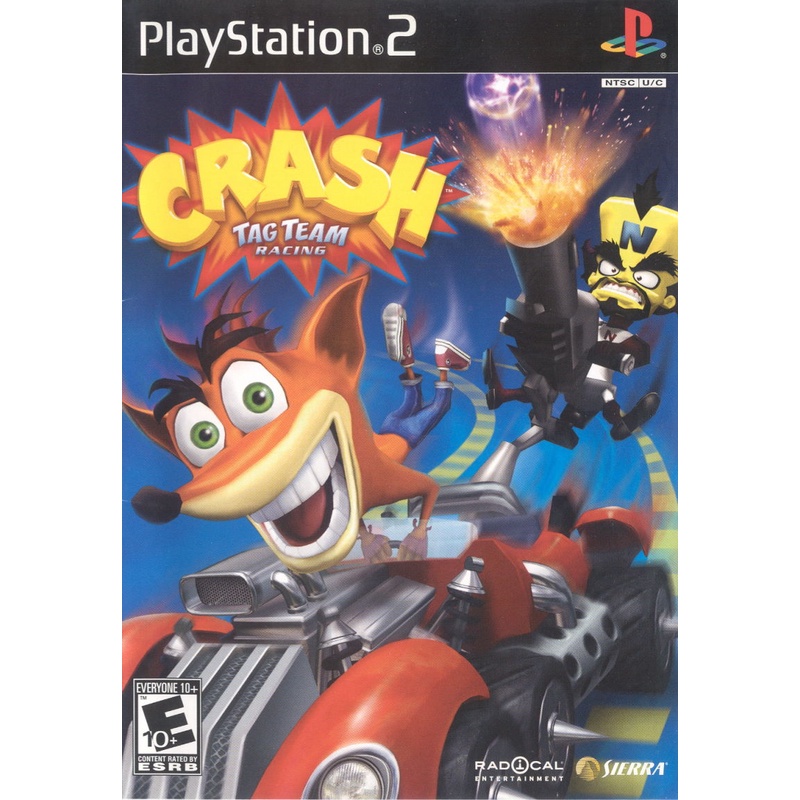 DVD Game PS2 Crash Tag Team Racing DVD Burning Baru + Cangkang DVD