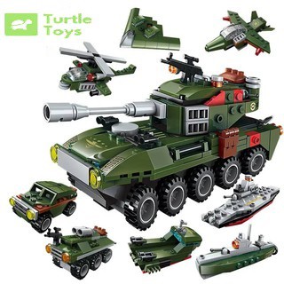 Lego Qman Tank Tentara 8 in 1 Mainan Edukasi Anak Laki Block Tank 1803
