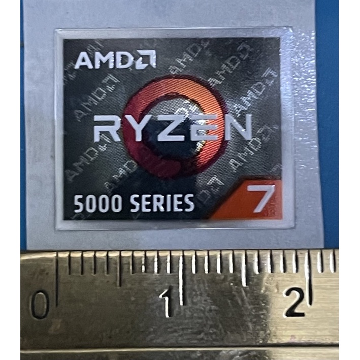 Sticker stiker logo Amd Ryzen 7 5000 Series thn 2022 ori