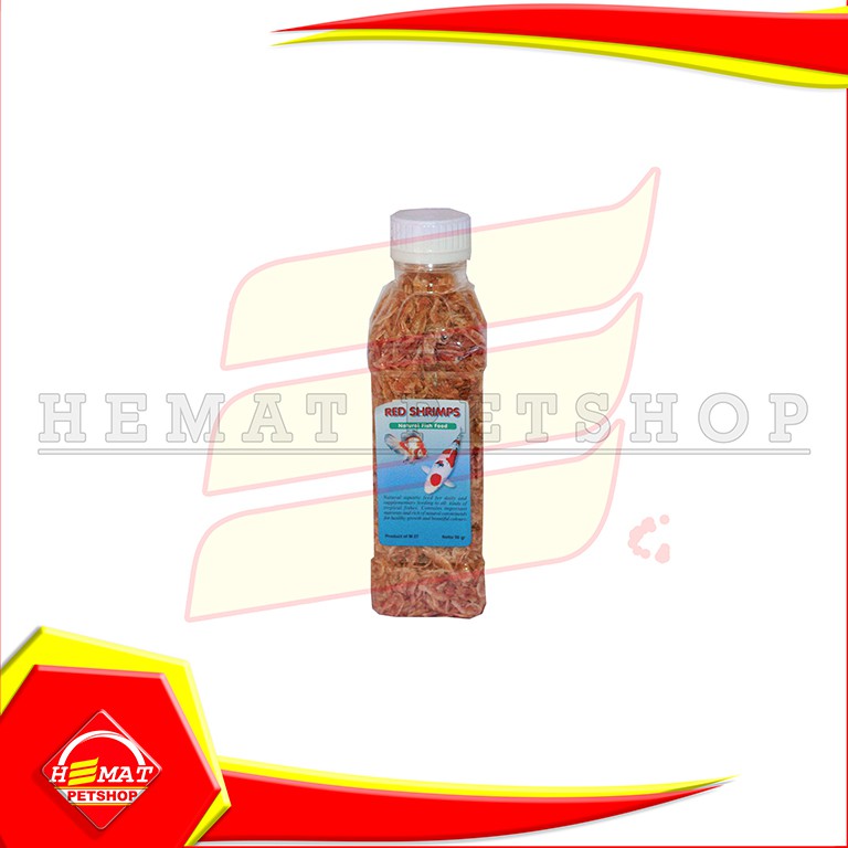 Makanan Ikan Hias Red Shrimps Pakan Fish Food Udang Merah 50 gram