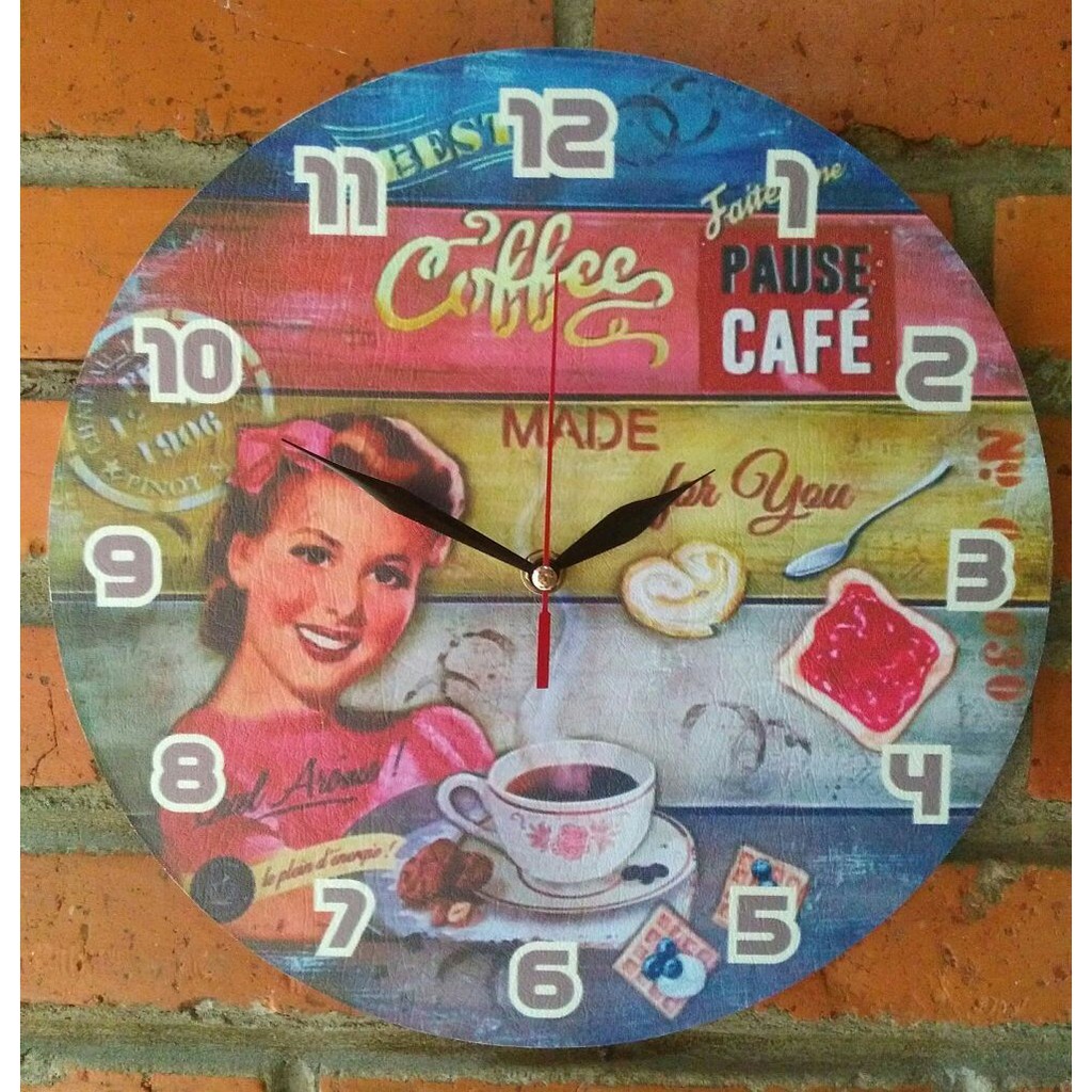 JAM DINDING VINTAGE/JAM DINDING KAYU/JAM DINDING RETRO/JAM UNIK/JAM CUSTOM