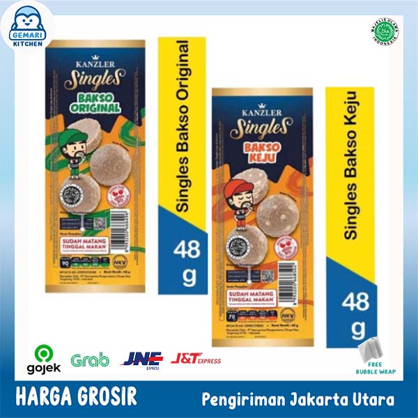 KANZLER SINGLE BAKSO ORIGINAL, KEJU DAN HOT 48 GRAM