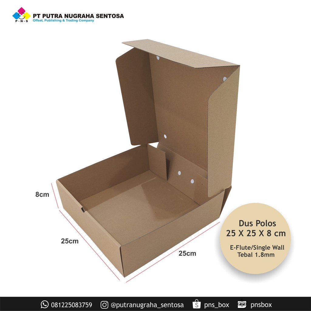 

DUS / BOX / 25x25x8 cm / KOTAK KUE/ KARDUS KUE/ PACKAGING / DUS MAKANAN / DIE CUT