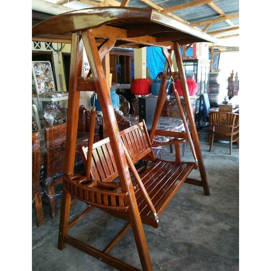 Ayunan Kayu Jati Gantungan