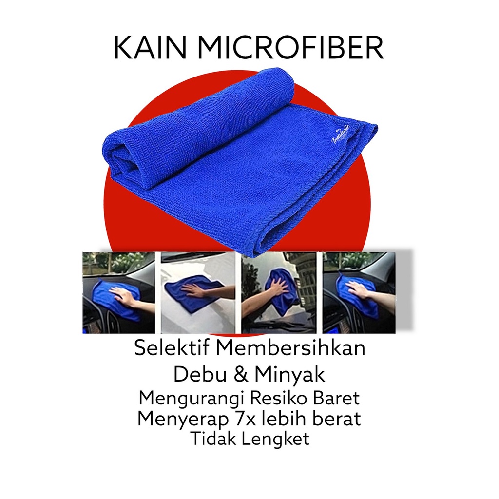 KAIN LAP MICROFIBER SERBAGUNA 25X25 150 GSM KAIN LAP MOBIL &amp; MOTOR