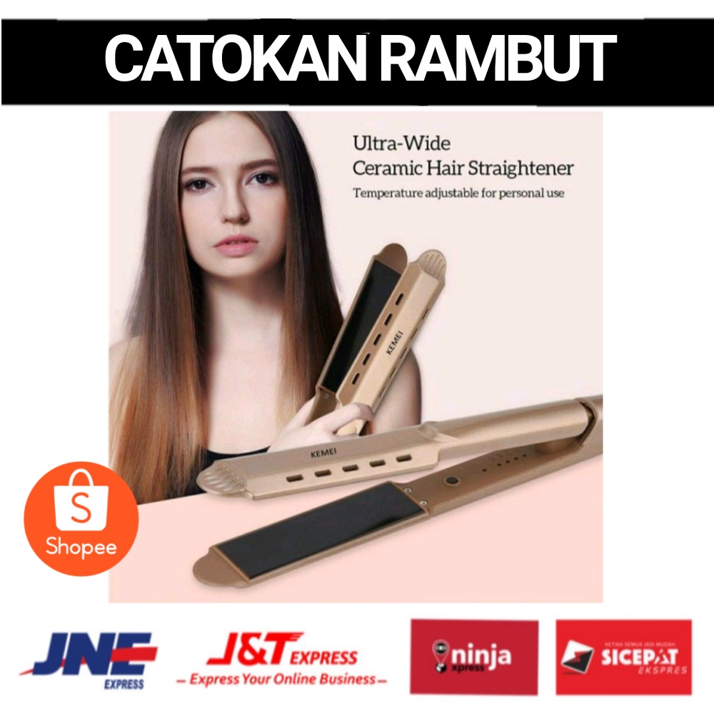 MEXXBULL Catokan Rambut 2 in 1 Pelurus Rambut Dan Curly Kemei KM-327 Temperatur Control