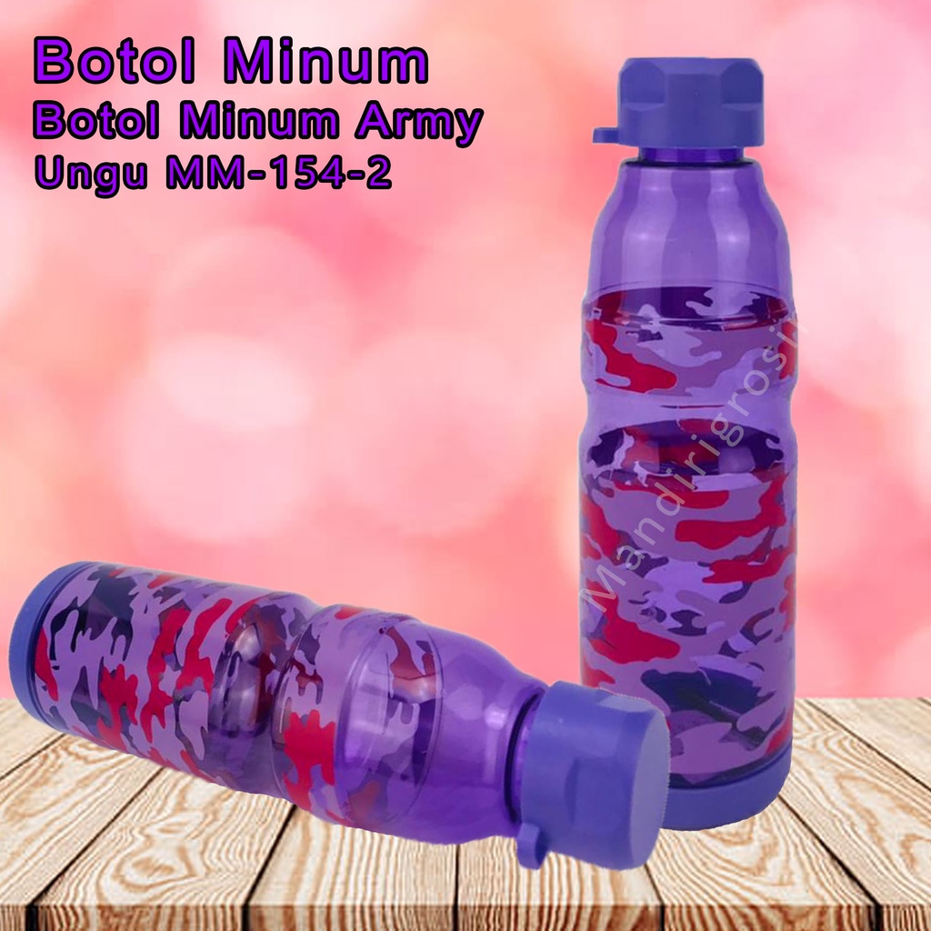 Motif Army Ungu MM-154-2 * Botol Minum Plastik * 700 m*