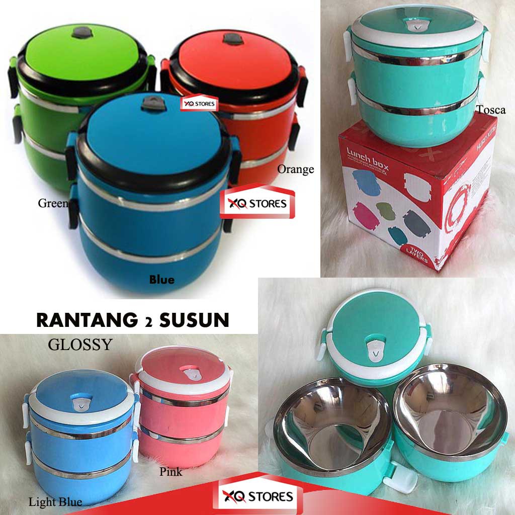 RANTANG 2 SUSUN STAINLESS / KOTAK MAKAN 2 SUSUN
