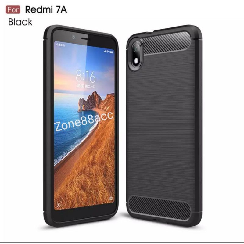 Redmi 7A Silicon Case Softcase iPAKY Carbon Casing Cover TPU