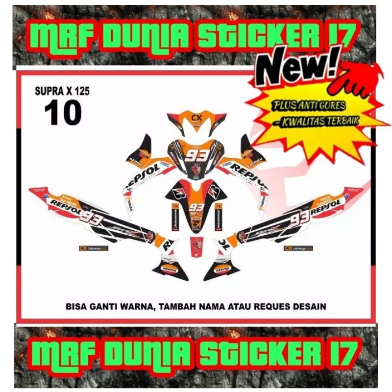 Sticker decal Supra X 125 Full Body Supra X 125 decal Sticker Supra X 125 Sticker Supra X 125 10