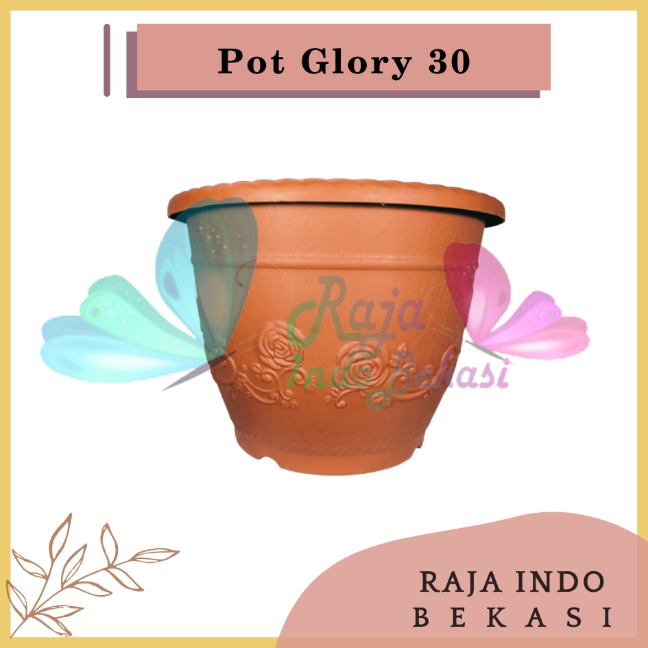 Rajaindobekasi Pot Shallom Glory 30 Merah Bata Coklat Terraccota Terakota Pot Glory Kotak Ukuran 30 35 Cm Motif Bunga Timbul Pot Bunga Besar Murah Tebal Bagus