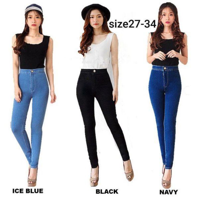 Celana High waist Jeans Wanita Pinggang tinggi/HW Jeans wanita/Celana Levis Jeans wanita/Skinny jeans slimfit/Celana panjang Jeans wanita terpopuler/LESFARINGO