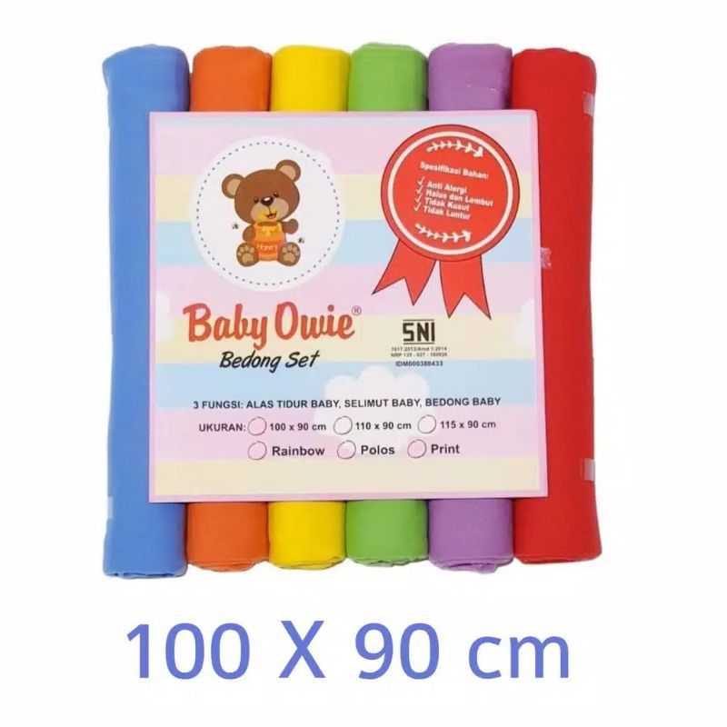 Bedong JUMBO Ranbow PREMIUM BABY OWIE (SNI) ISI 6PCS