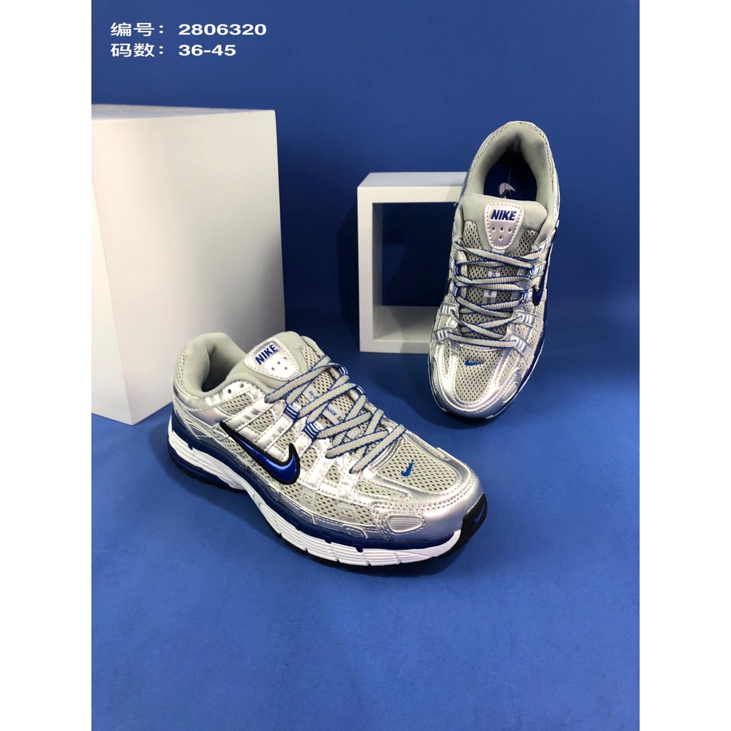  Sepatu  Model Nike  p 6000 cnpt Low Help Non Slip Warna Abu  