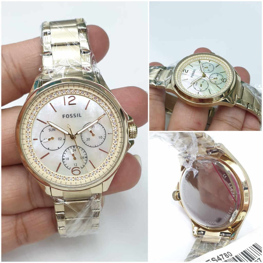 JAM TANGAN WANITA FOSSIL FULL GOLD SUPER PREMIUM