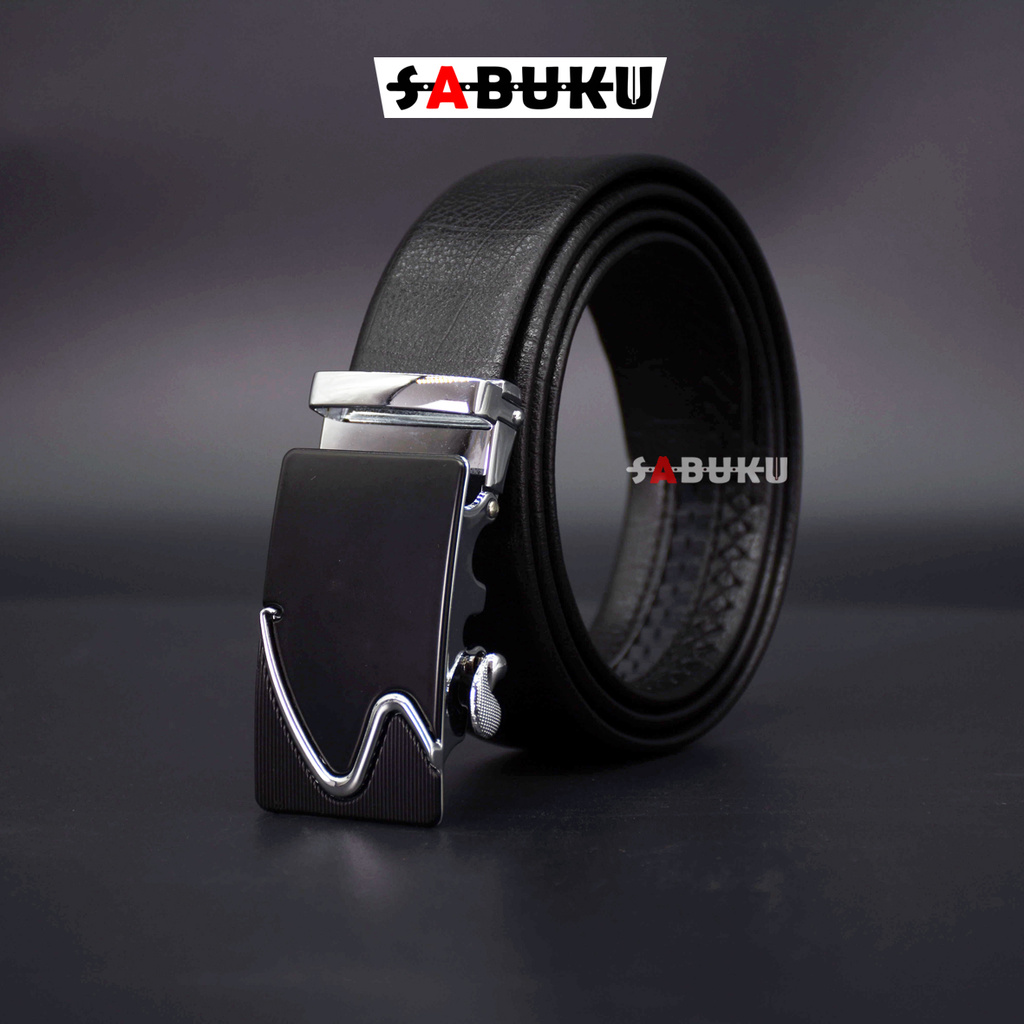 [S&amp;K] Ikat Pinggang Pria Model Rel Otomatis Gesper Pria Sabuk Mewah Men Belt-SK017