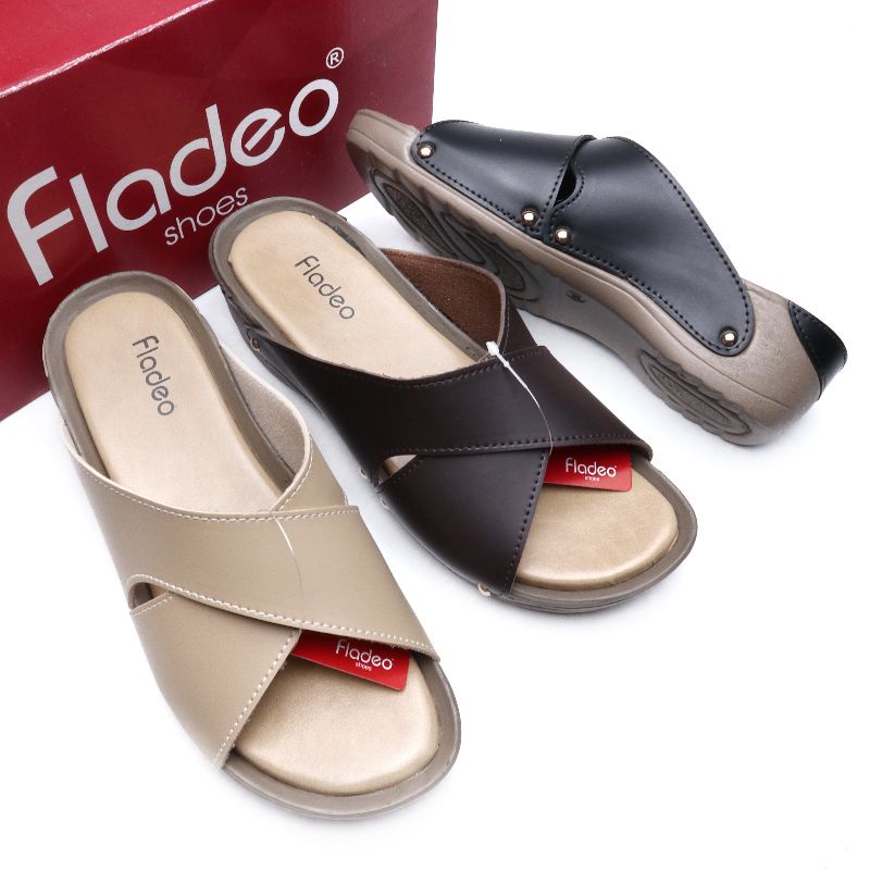 Sandal Wanita Fladeo Wedges Sandal Pesta FLW02