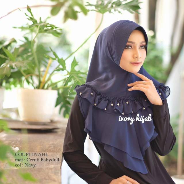 Hijab Instan Coupli Nahl ori Ivory
