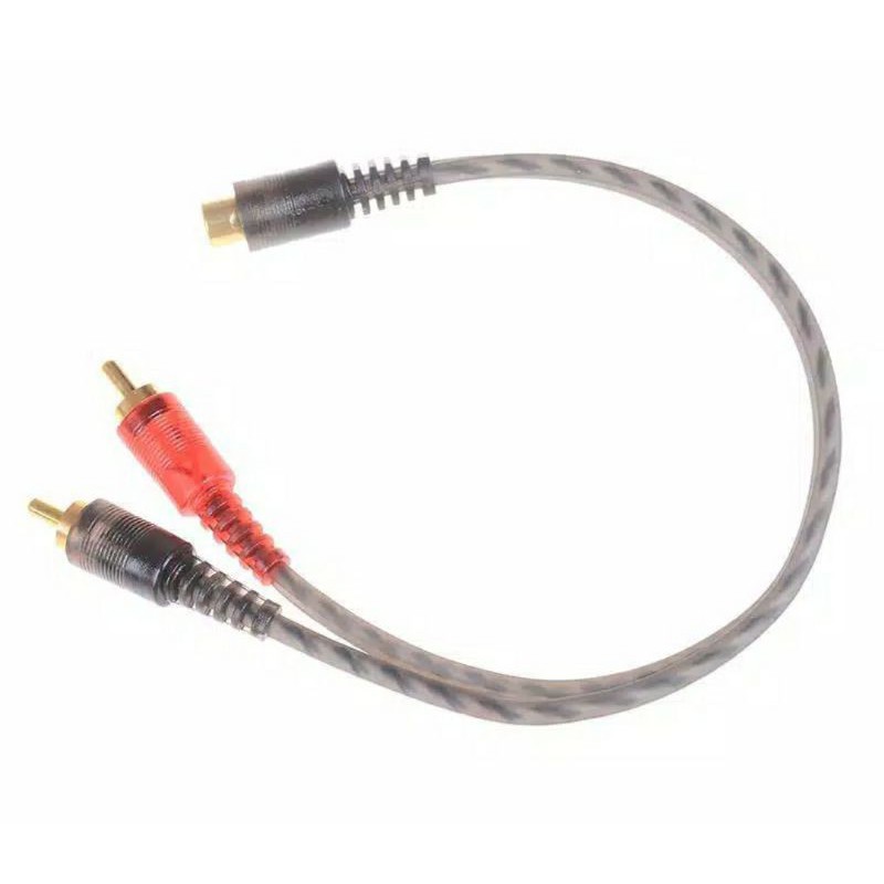 CABLE Kabel RCA Cabang Y 1 RCA Male To 2 RCA INTERSYS ANTI STORING