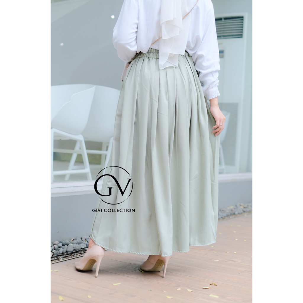 rok rempel kancing | Rok payung rempel full depan belakang | rok payung moscrepe | rok muslimah