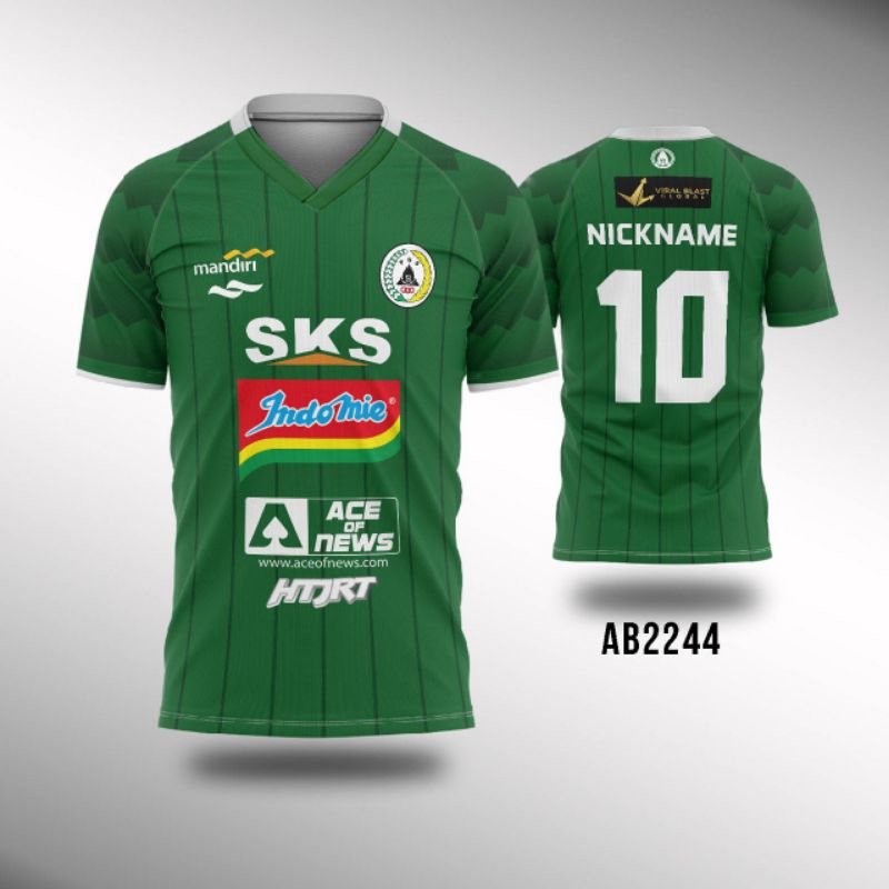 Kaos Jersey sepakbola PSS SLEMAN 2022 home v neck custom free nickname 5XL