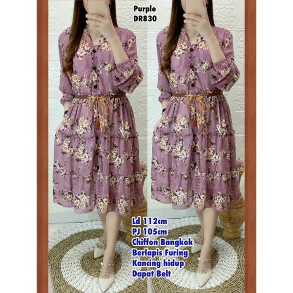 Dress Flowers Chiffon Bangkok