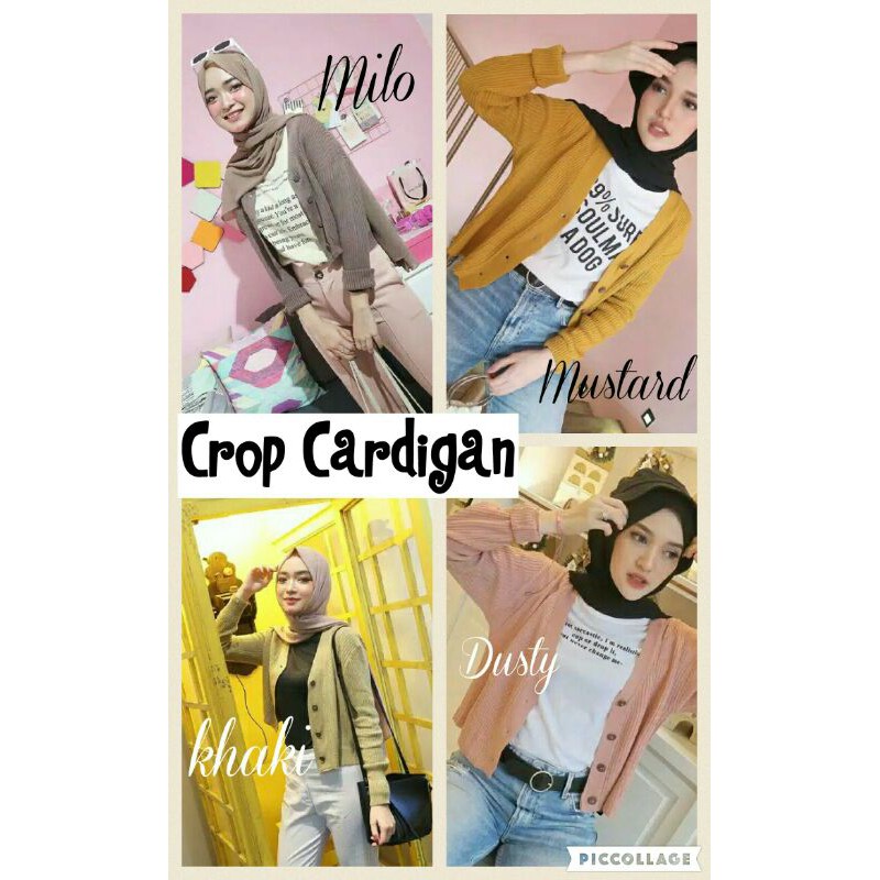 CROP CARDIGAN/SELEGRAM OUTFIT/OOTD HIJAB/OUTER TRENDY/OUTER KEKINIAN/CARDIGAN MURAH