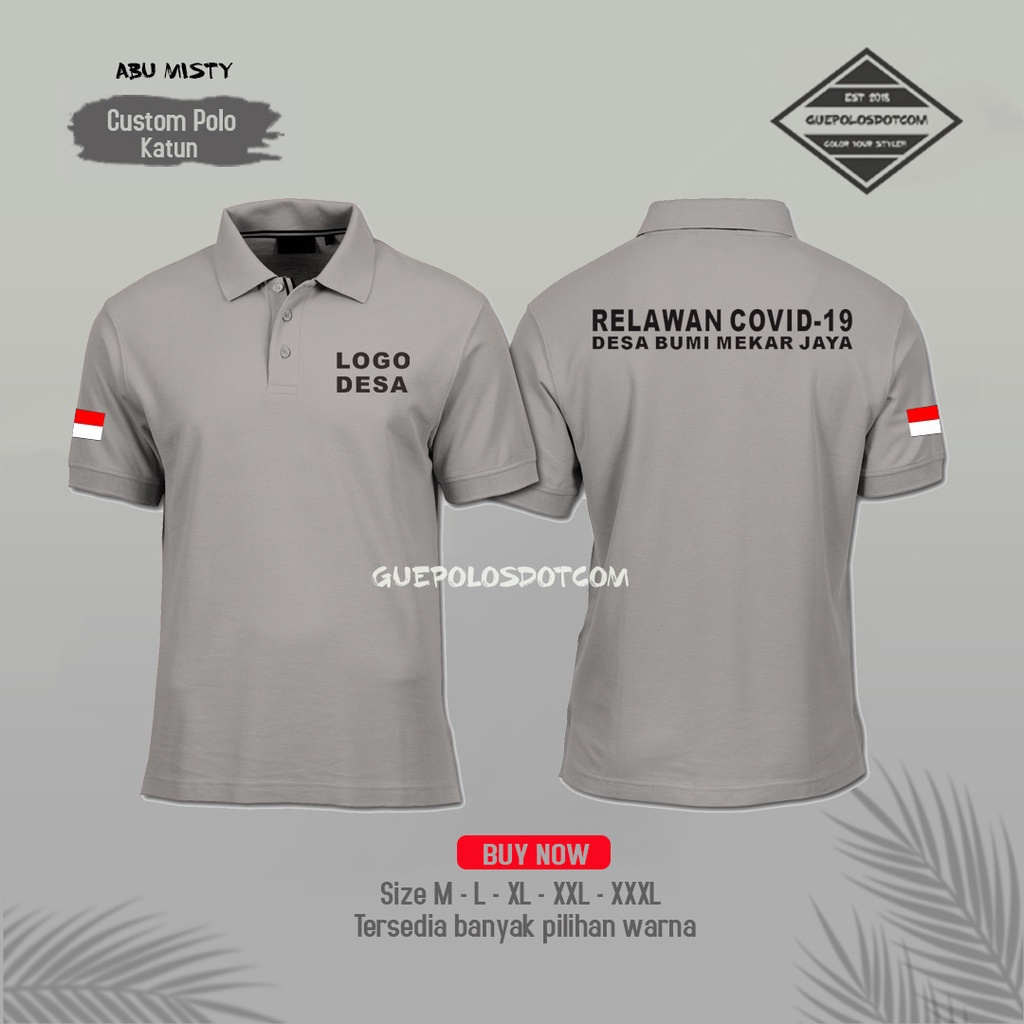 KAOS POLOSHIRT POLO satgas covid #rompi relawan#rompi ppkm#rompi vaksinasi covid -RADSHA CLOTH