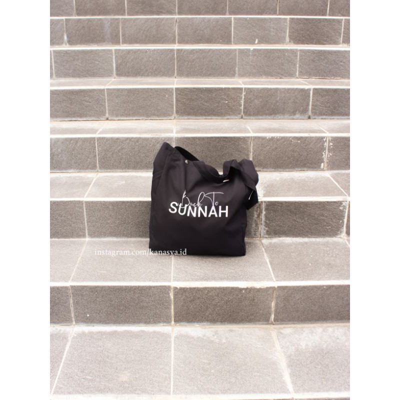 Back To Sunnah | Lana Bag | Totebag Katun Drill(Twill) | Totebag Kajian | Totebag Dakwah