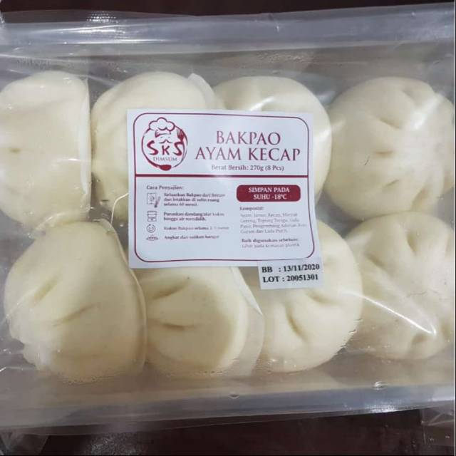 

Dimsum SKS Bakpao Ayam Kecap isi 8pcs