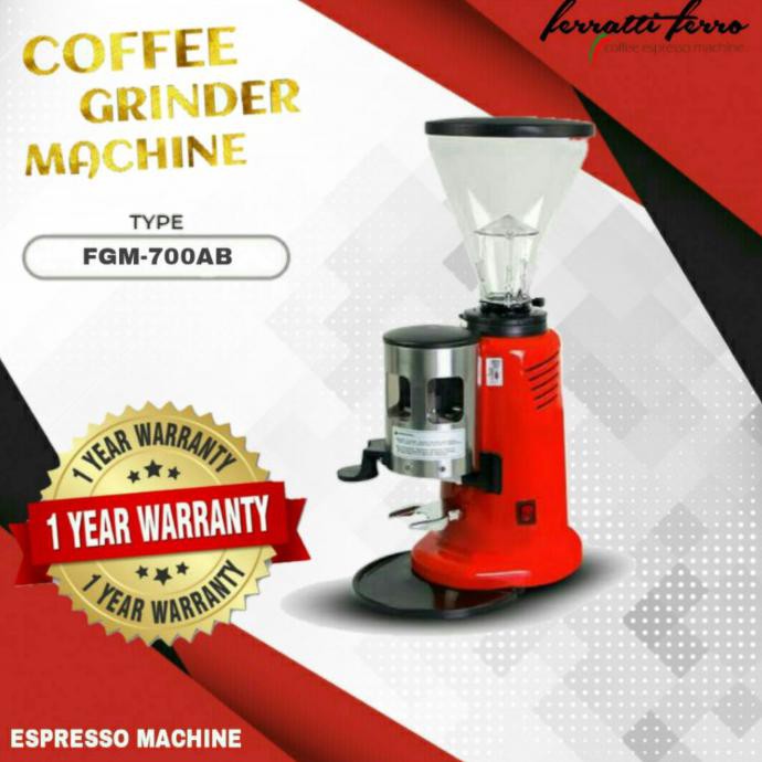 Ferratti Ferro Mesin Penggiling Kopi Coffee Grinder Machine Fgm-700Ab - Merah Ginazzzz8