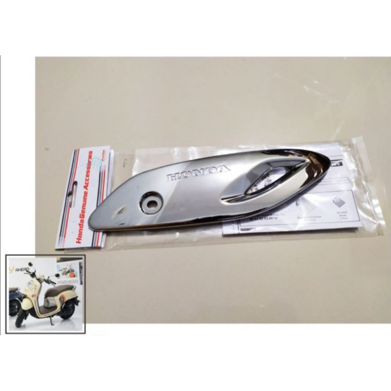 Garnish Cover muffler Hiasan Tutup Knalpot Scoopy 2020 2021 Original Honda